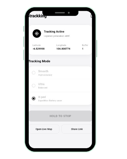 Tracking Modes Interface